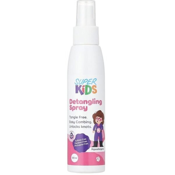 Super Kids Hypoallergenic Detangling Hair Spray (1+ Years) - sulfate free, parabens free, phthalate free 120 ML