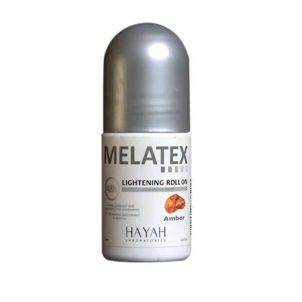 Melatex 48H Lightening & Anti-Brown Spot Antiperspirant Roll-On Deodorant Amber Scent - alcohol free