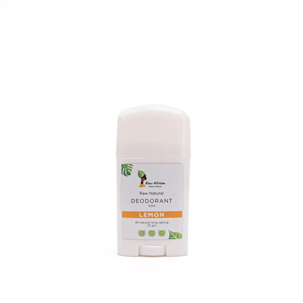 Raw African Wax Deodorant Stick Lemon Scent - animal testing free 75 GM