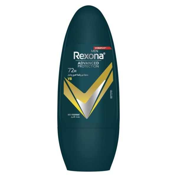 Rexona Men Advanced Protection V8 72H Antiperspirant Roll-On Deodorant for Men - alcohol free 50 ML