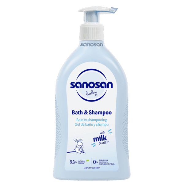Sanosan Baby Bath & Shampoo - parabens free, silicone free, paraffin oil free 200 ML