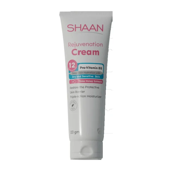 Shaan Rejuvenation Moisturizing Cream with Pro-Vitamin B5 for Dry & Sensitive Skin - parabens free