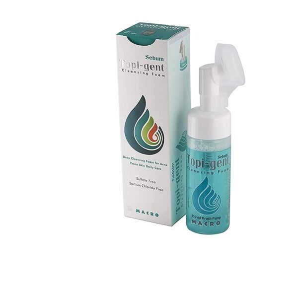 Topi-gent Oil Control Facial Cleansing Foam for Acne-Prone Skin - sulfate free, sodium chloride free