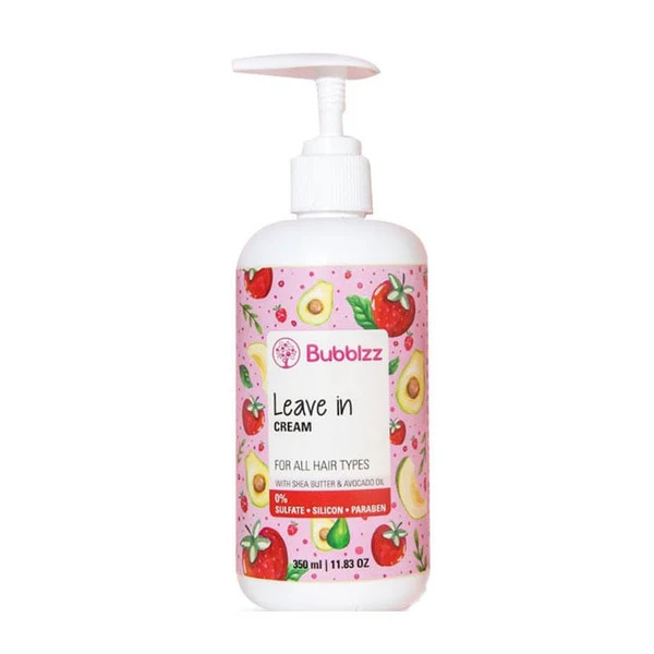 Bubblzz Shea Butter & Avocado Oil Leave In Cream For All Hair Types - 350ml