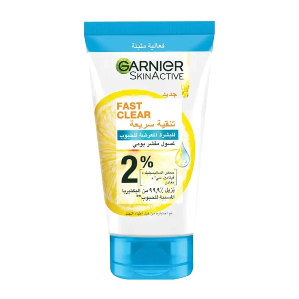 Garnier Fast Clear Daily Exfoliating Wash For Acne Prone Skin - 150ml