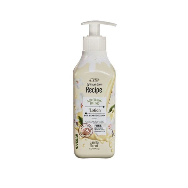 Eva Optimum Care Recipe Soothing Blend Lotion For Sensitive Skin - Vanilla Scent 370 Ml