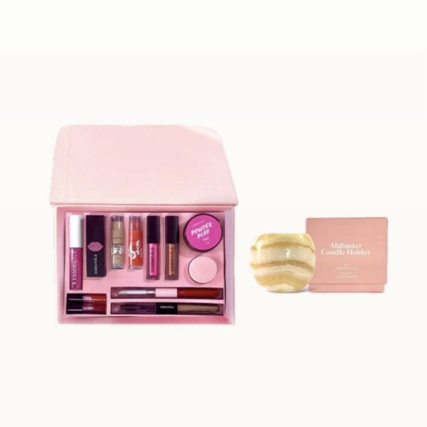 Essentials Cosmetics Box & Candle Holder Set