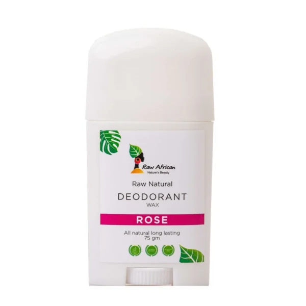 Raw African Raw Natural Deodorant Wax Rose Scent 75gm