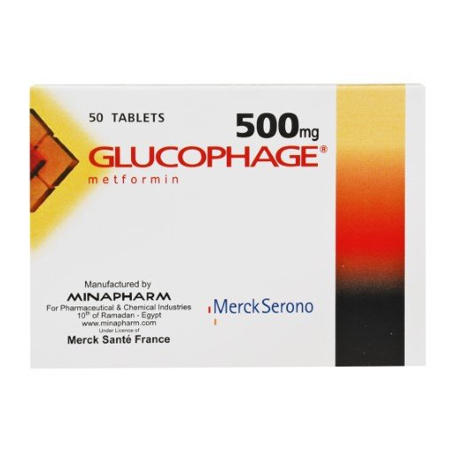 GLUCOPHAGE 500MG 50 F.C.TAB (Metformin)