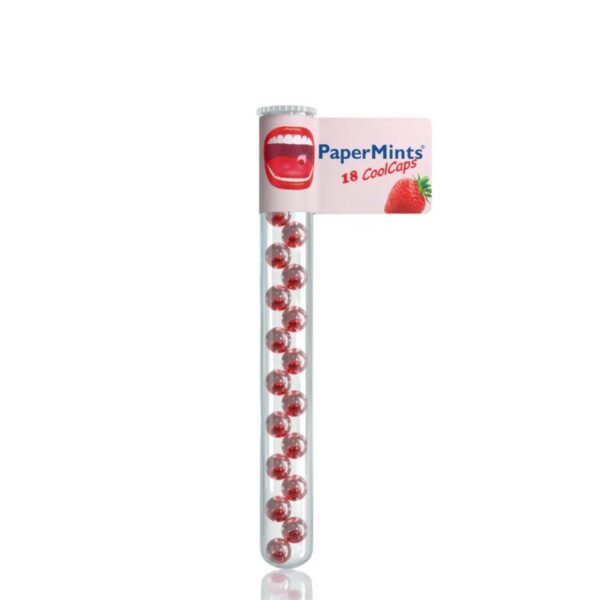 PAPERMINTS 18 COOL CAPS STRAWBERRY FLAVOR